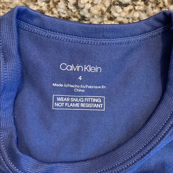 Calvin Klein Navy pj T4 girl - Picture 3 of 4